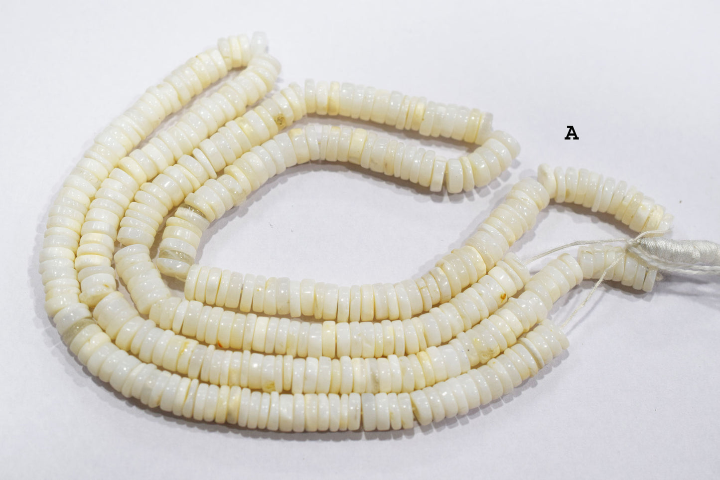 Natural White Opal Tyre Shape Beads , Sold By Strand , 8 - 9.50 mm , 16" , 19774