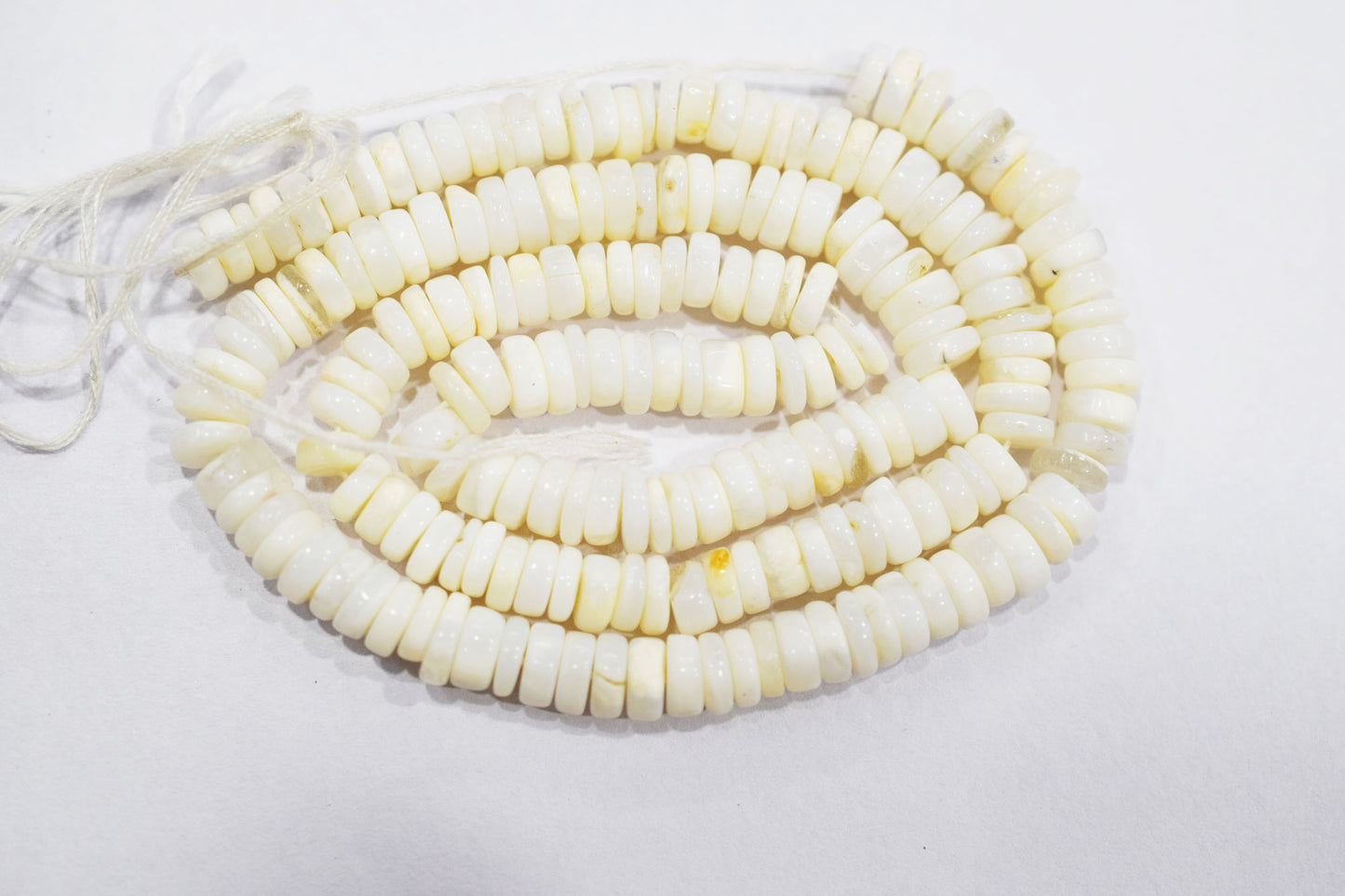 Natural White Opal Tyre Shape Beads , Sold By Strand , 5.50 - 7 mm , 16" , 19775