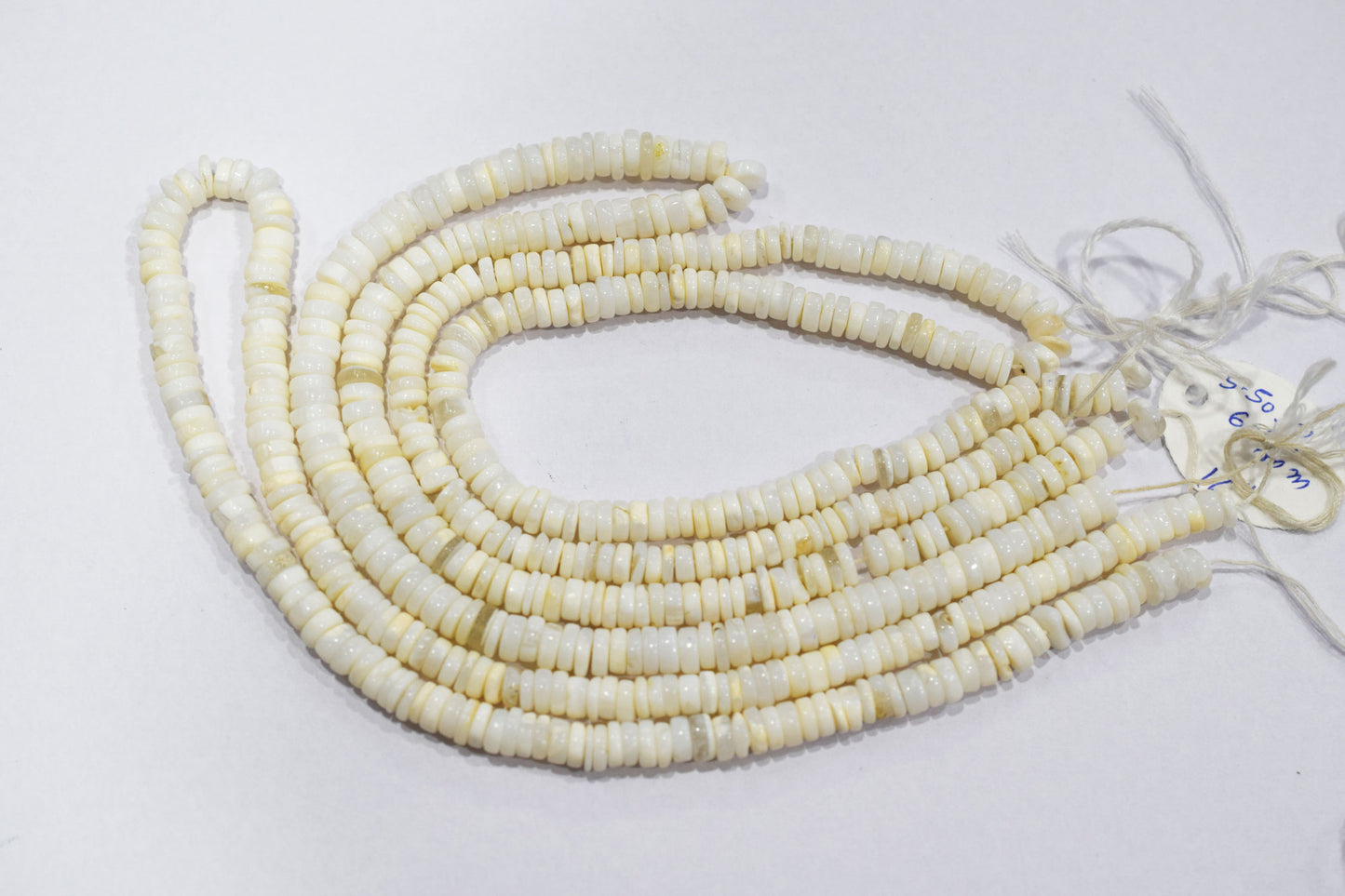 Natural White Opal Tyre Shape Beads , Sold By Strand , 5.50 - 7 mm , 16" , 19775