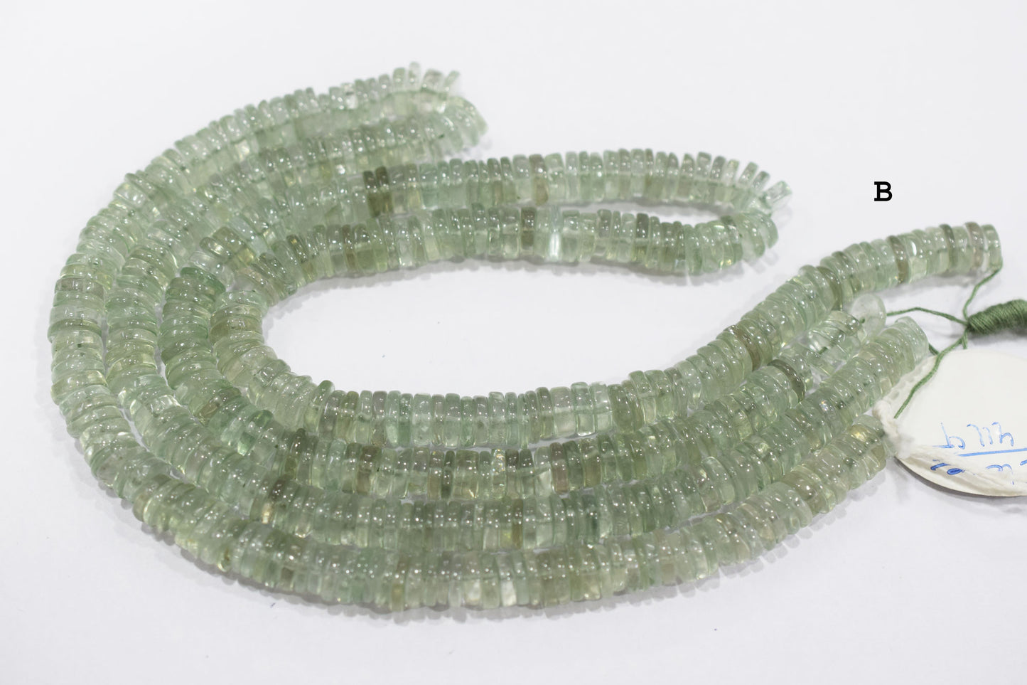 Natural Green Amethyst Tyre Shape Beads , Sold By Strand , 6 - 9 mm , 16" , 19779