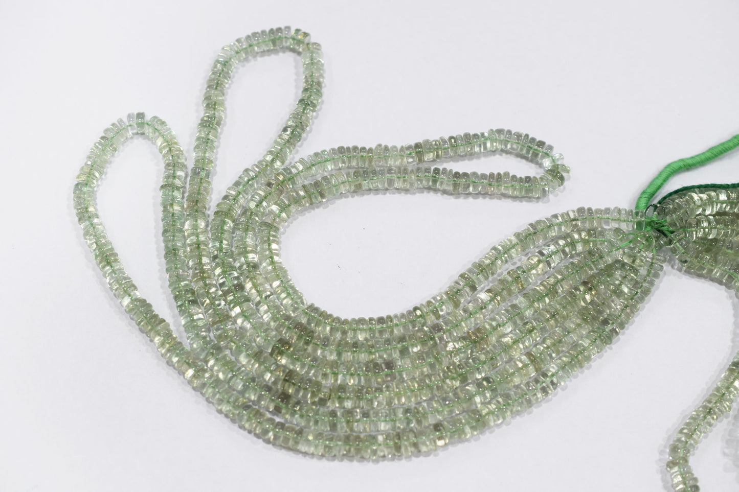 Natural Green Amethyst Tyre Shape Beads , Sold By Strand , 5.50 - 6 mm , 16" , 19780A