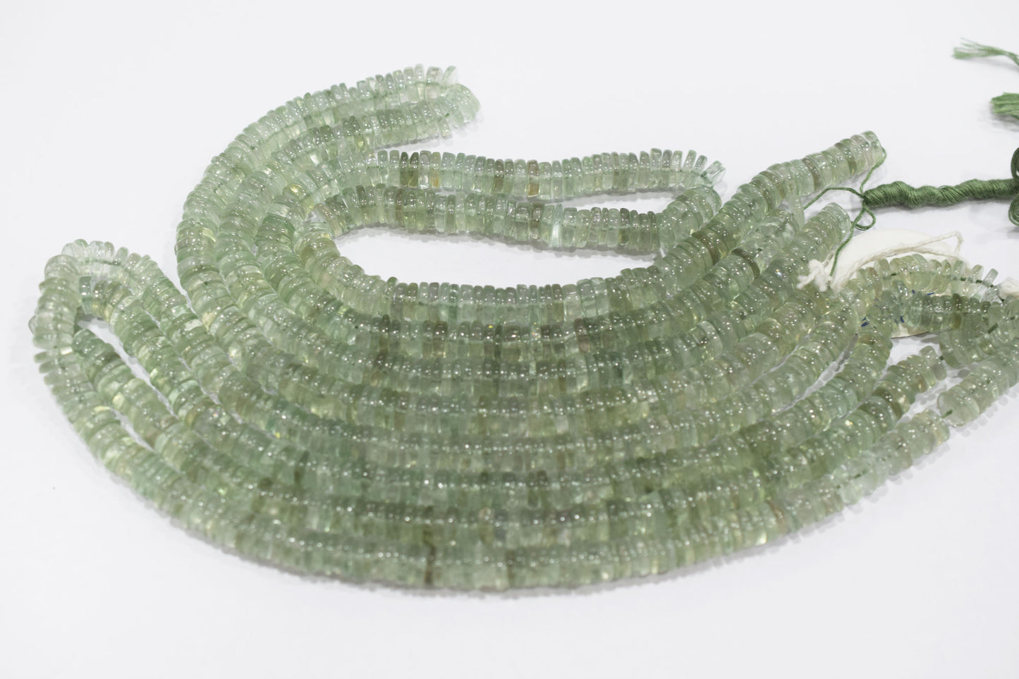 Natural Green Amethyst Tyre Shape Beads , Sold By Strand , 5.50 - 6 mm , 16" , 19780A