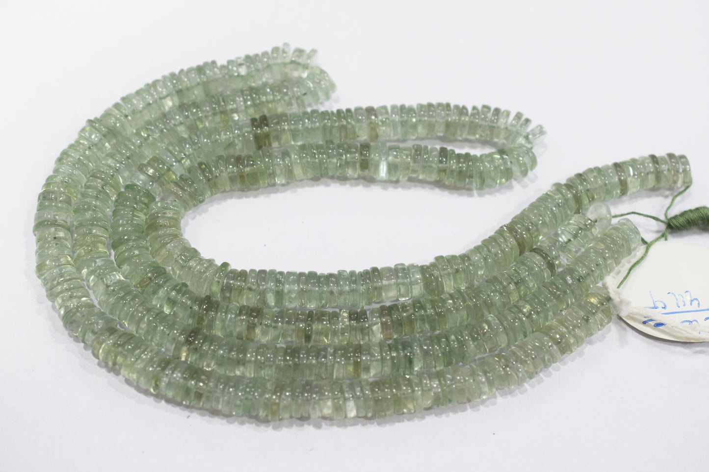 Natural Green Amethyst Tyre Shape Beads , Sold By Strand , 5.50 - 6 mm , 16" , 19780A