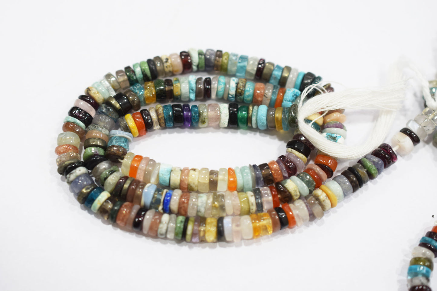 Multi Jungle Mix Tyre Shape Beads , Sold By Strand , 5.50 - 6.50 mm , 16" , 19784