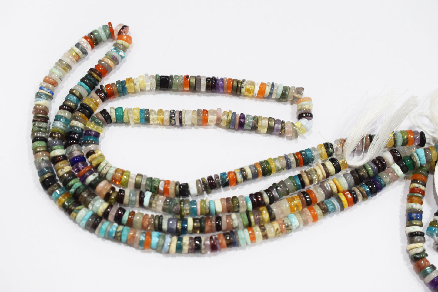 Multi Jungle Mix Tyre Shape Beads , Sold By Strand , 5.50 - 6.50 mm , 16" , 19784