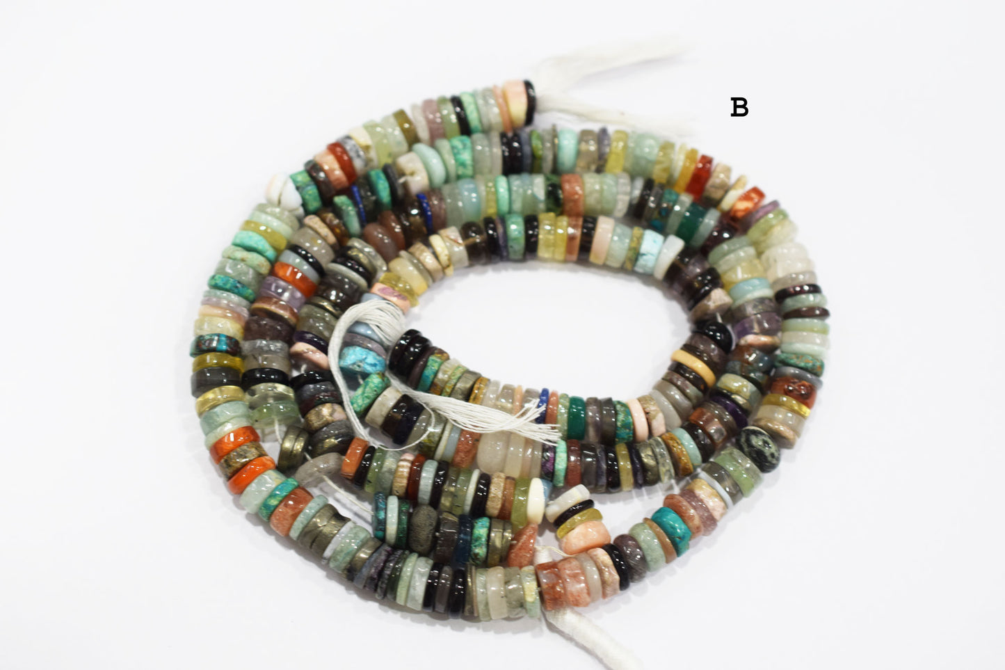 Multi Jungle Mix Tyre Shape Beads , Sold By Strand , 7 - 10 mm , 16" , 19785