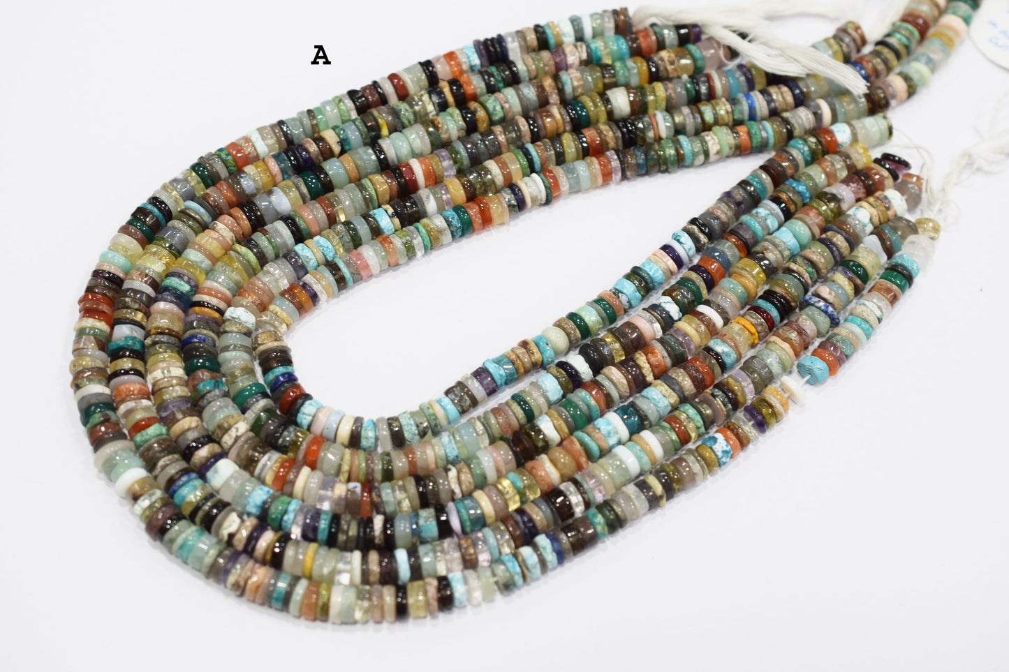 Multi Jungle Mix Tyre Shape Beads , Sold By Strand , 7 - 10 mm , 16" ,  19785