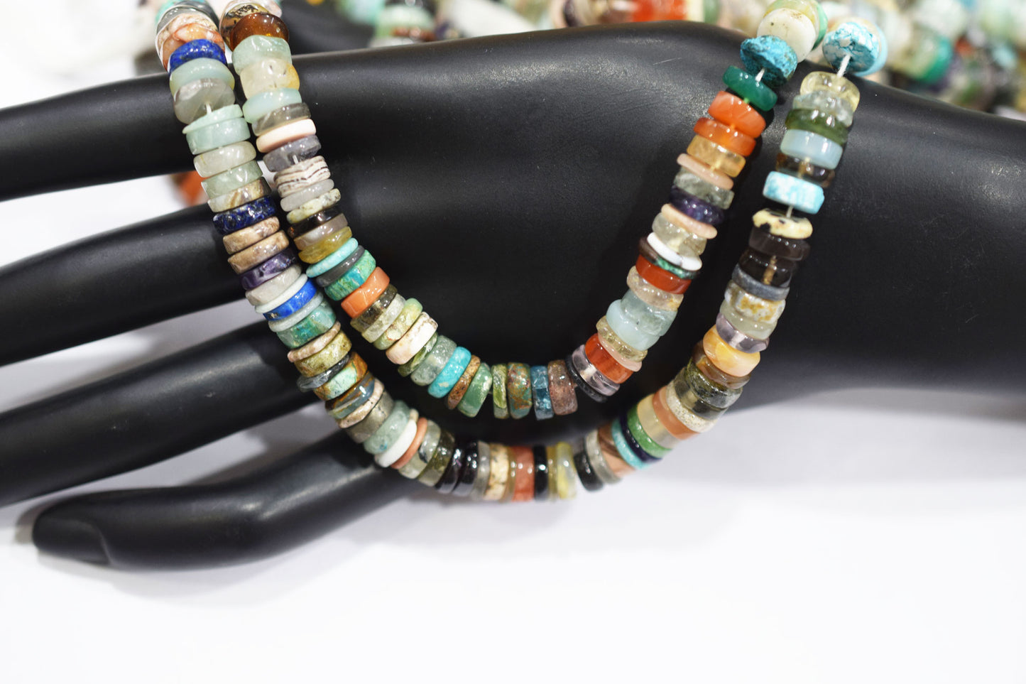 Multi Jungle Mix Tyre Shape Beads , Sold By Strand , 7 - 10 mm , 16" , 19785