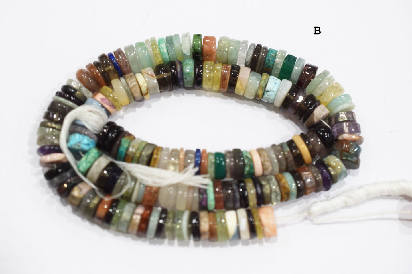 Multi Jungle Mix Tyre Shape Beads , Sold By Strand , 7 - 10 mm , 16" , 19785