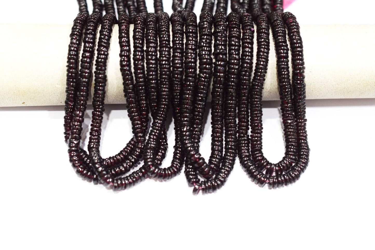 Rhodolite Garnet Tyre Shape Beads , Sold By Strand , 5 - 7 mm , 16" , 19844