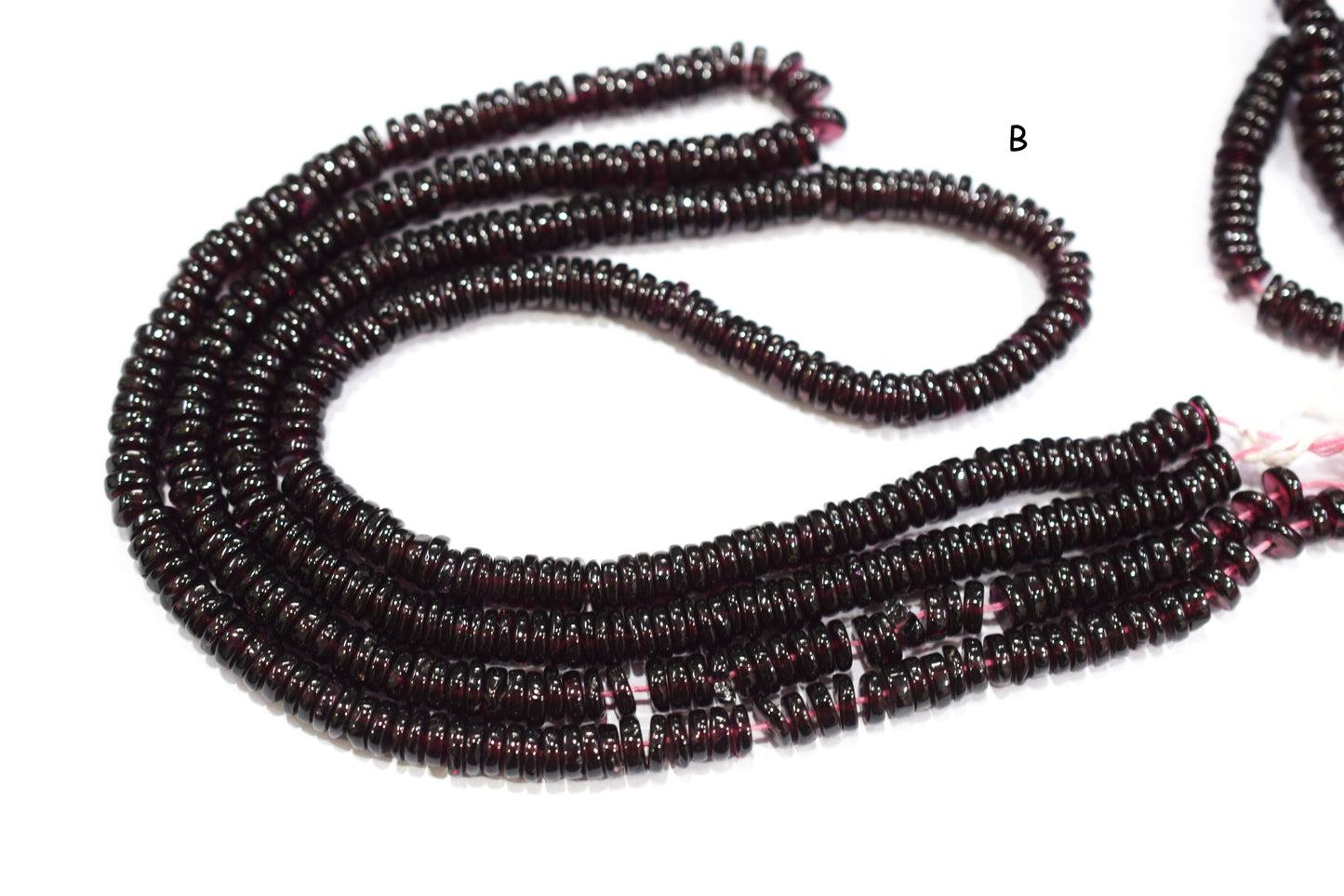 Rhodolite Garnet Tyre Shape Beads , Sold By Strand , 5 - 7 mm , 16" , 19844