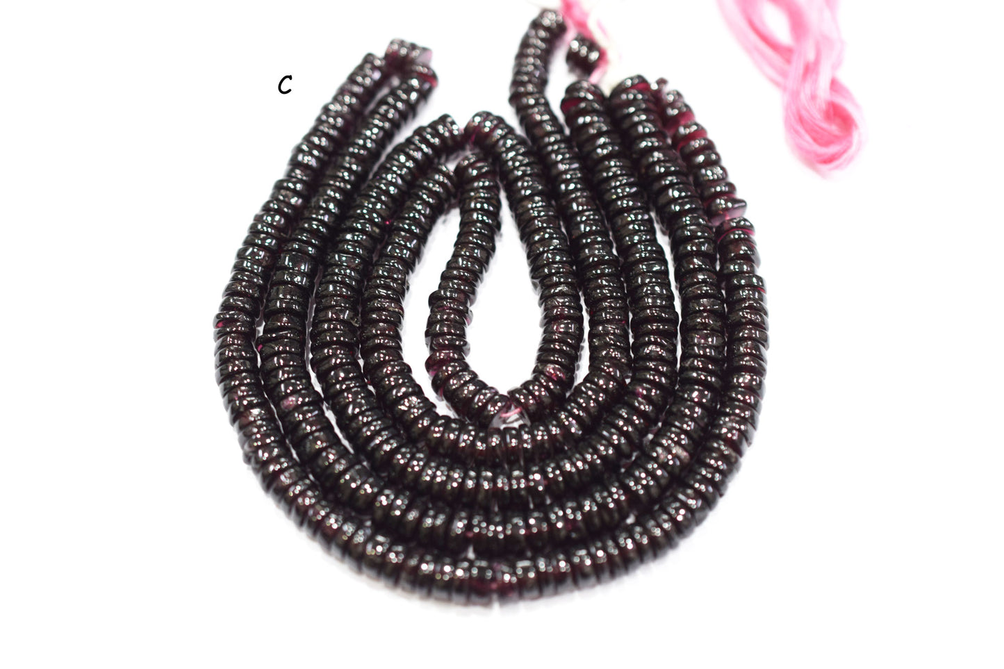 Rhodolite Garnet Tyre Shape Beads , Sold By Strand , 5 - 7 mm , 16" , 19844