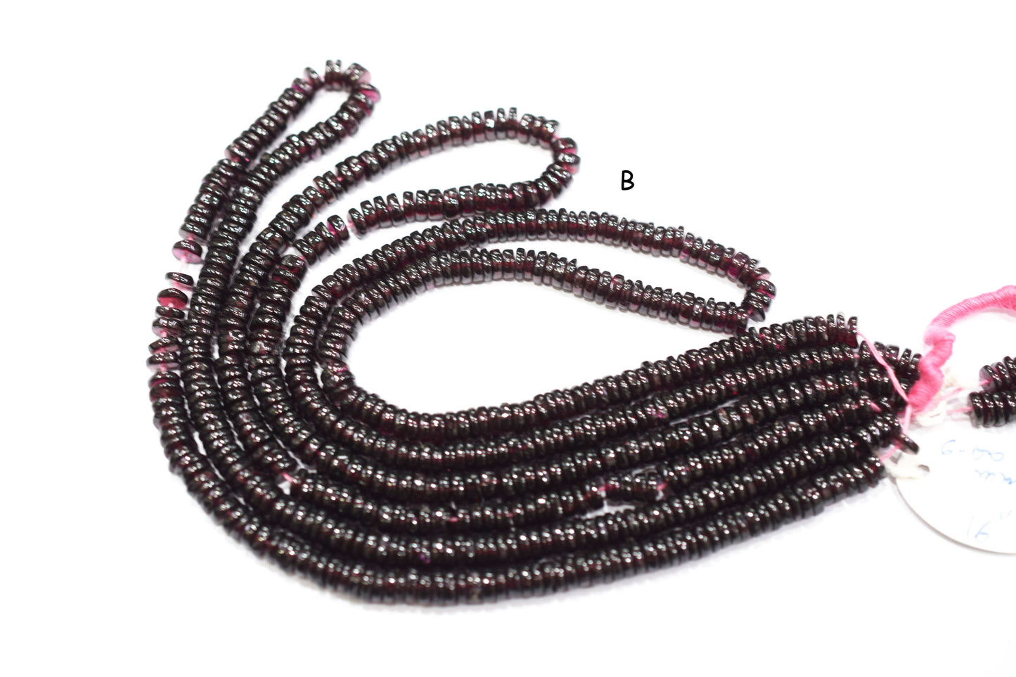Rhodolite Garnet Tyre Shape Beads , Sold By Strand , 5 - 7 mm , 16" , 19844