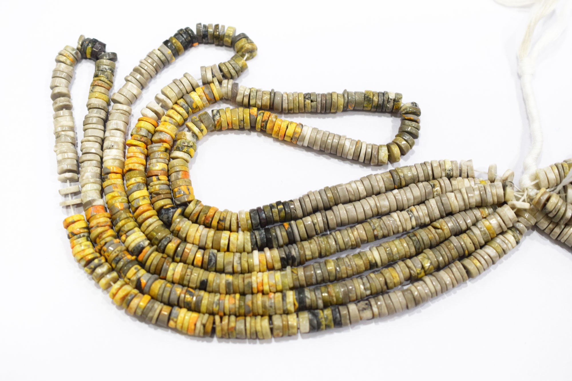 Natural Bumble Bee Smooth Beads , Sold By Strand , 7 mm , 16" ,  19845