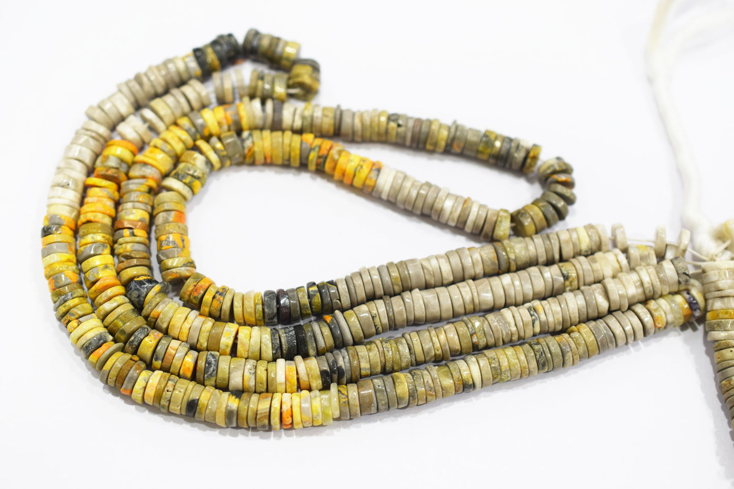 Natural Bumble Bee Smooth Beads , Sold By Strand , 7 mm , 16" , 19845