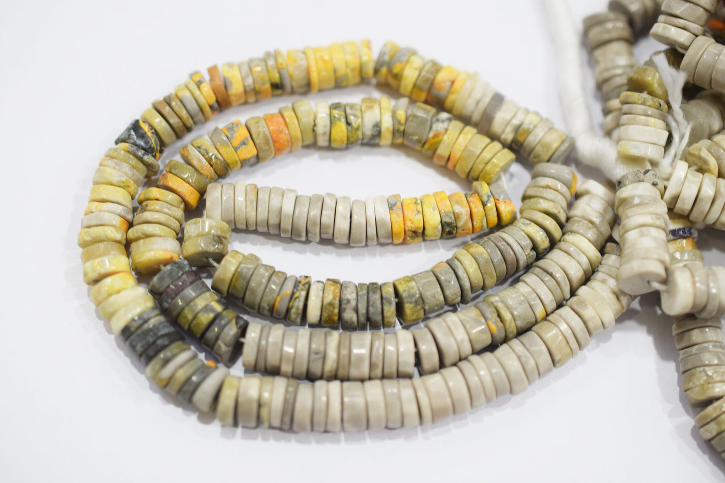 Natural Bumble Bee Smooth Beads , Sold By Strand , 7 mm , 16" , 19845