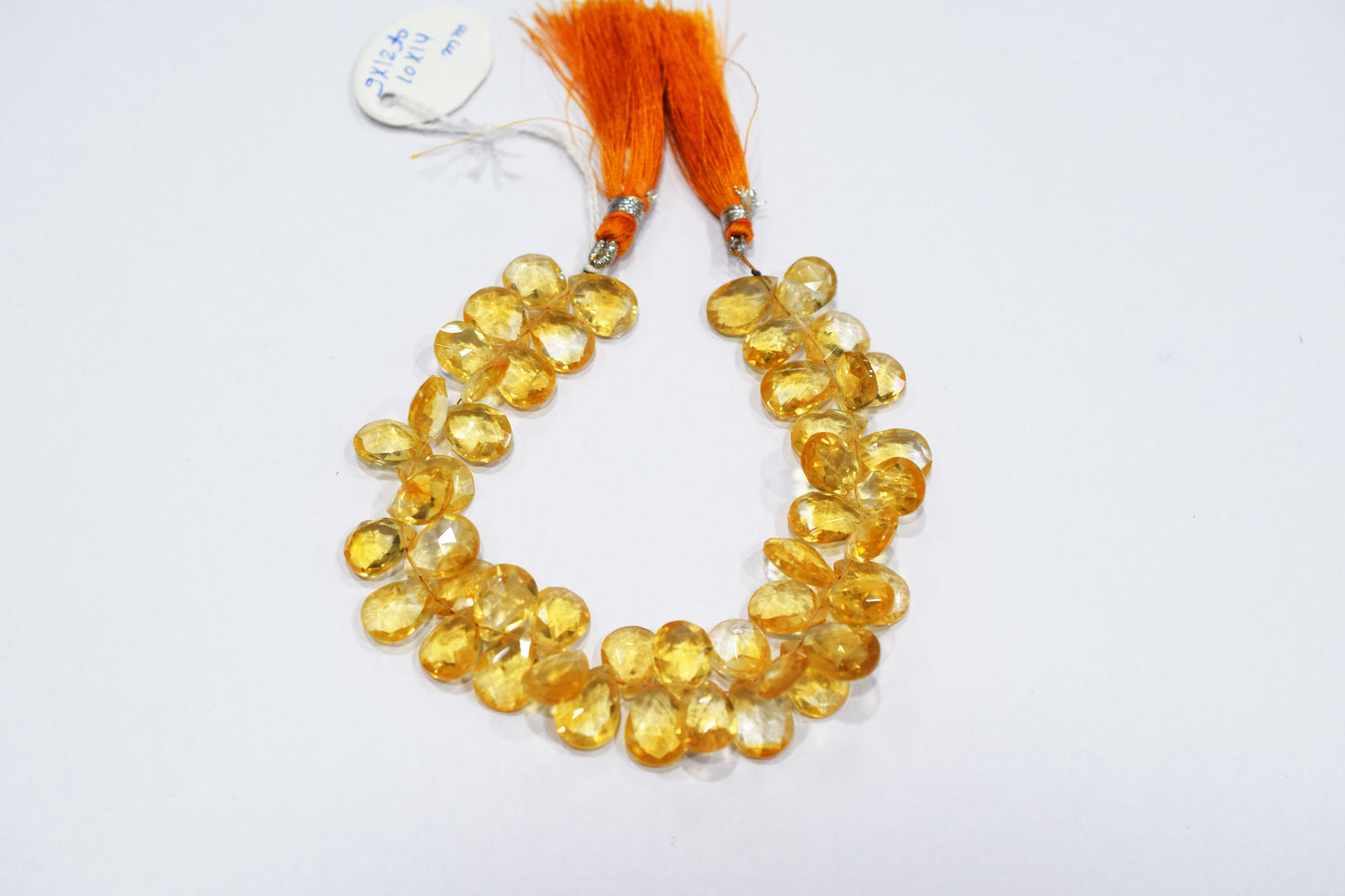 Natural Citrine Faceted Pear Shape Beads , Sold By Strand , 9x12 - 9.50x14 mm , 8" , 19849