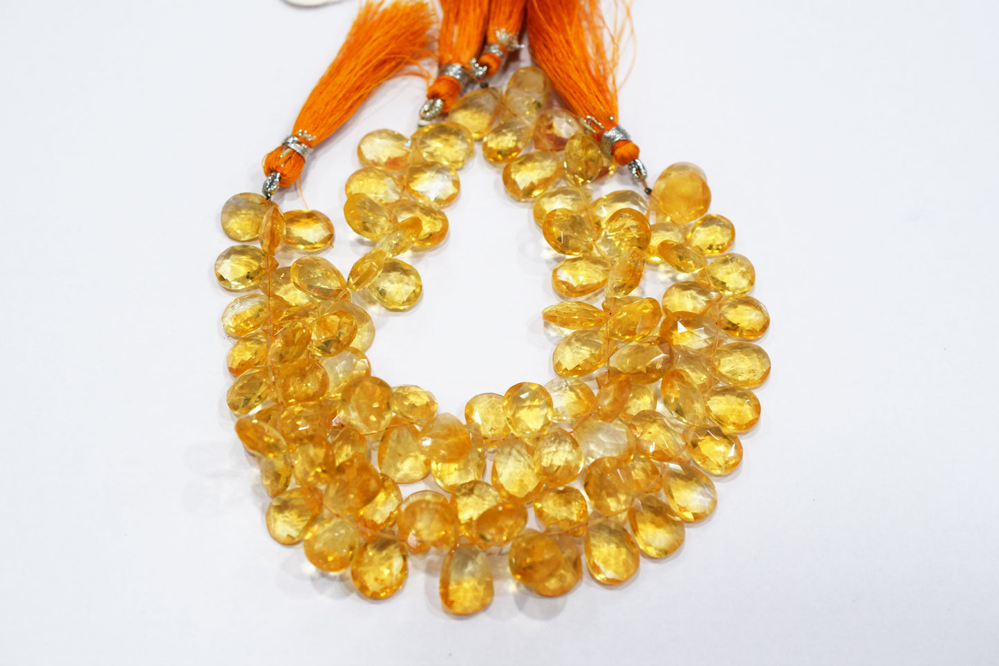 Natural Citrine Faceted Pear Shape Beads , Sold By Strand , 9x12 - 9.50x14 mm , 8" , 19849