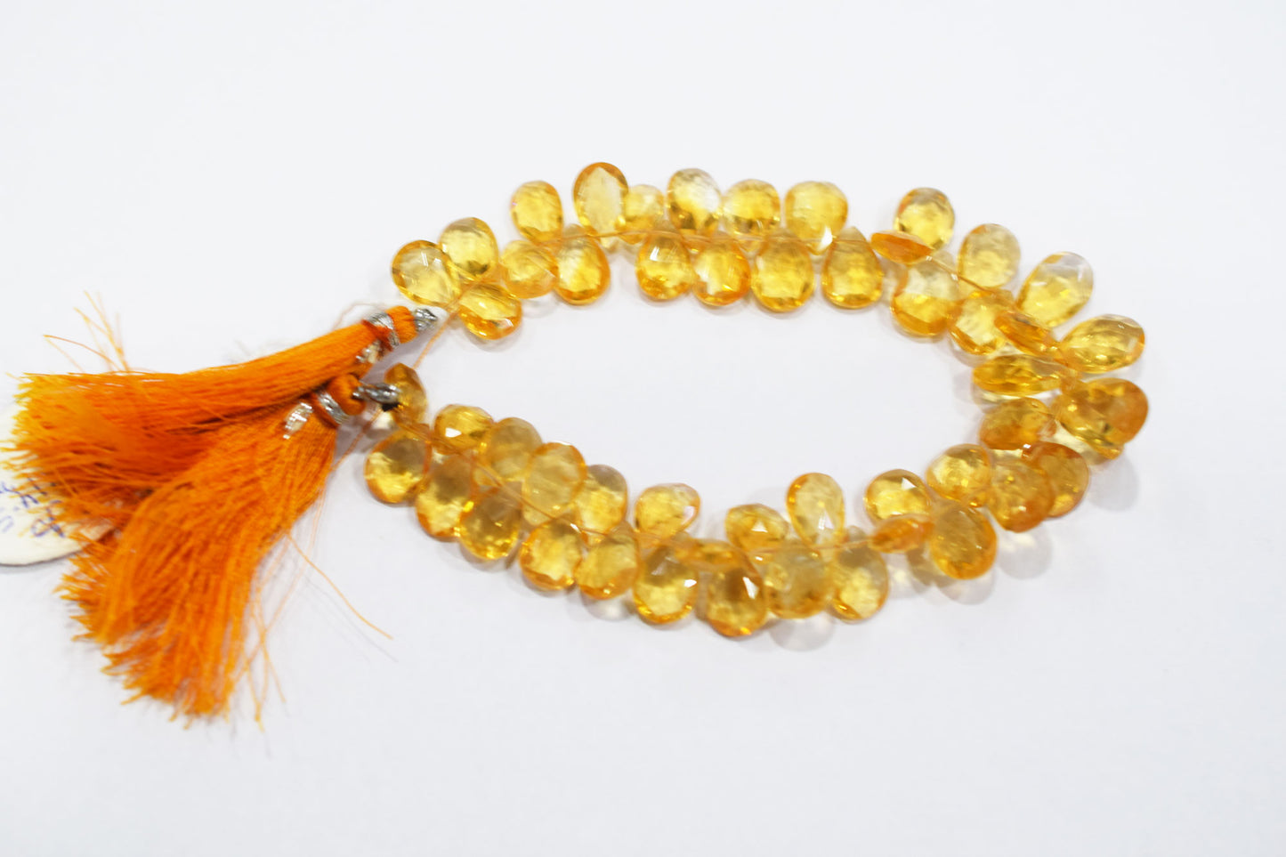 Natural Citrine Faceted Pear Shape Beads , Sold By Strand , 7x11 - 10x14.50 mm , 8" , 19850