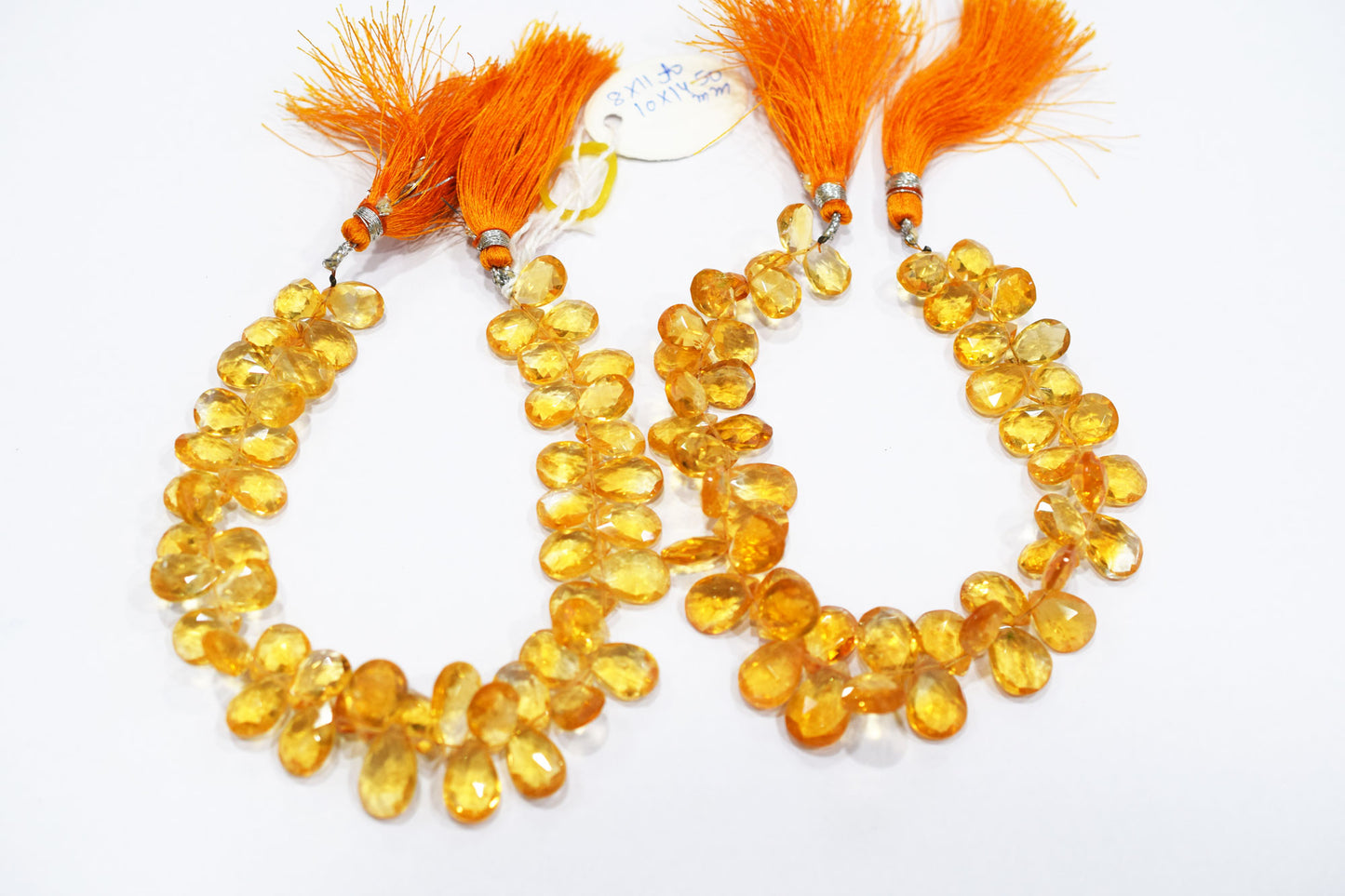 Natural Citrine Faceted Pear Shape Beads , Sold By Strand , 7x11 - 10x14.50 mm , 8" , 19850