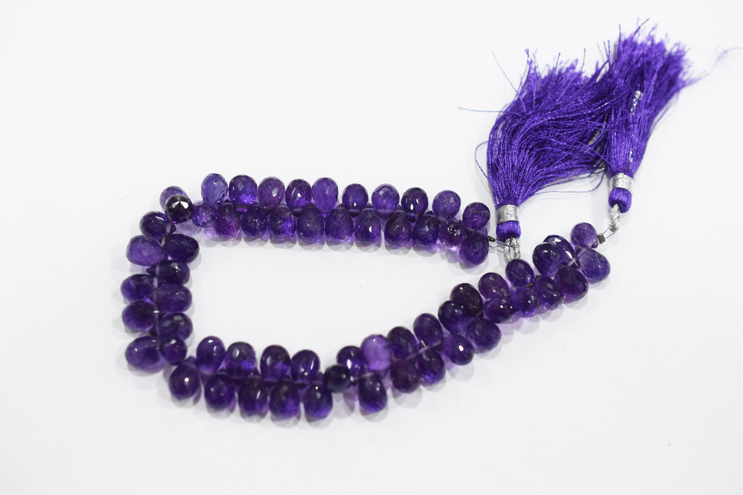Natural Amethyst Side Drill Tear Drops Shape Beads , Sold By Strand , 6x8.50 - 6.50x10 mm , 8" , 19856