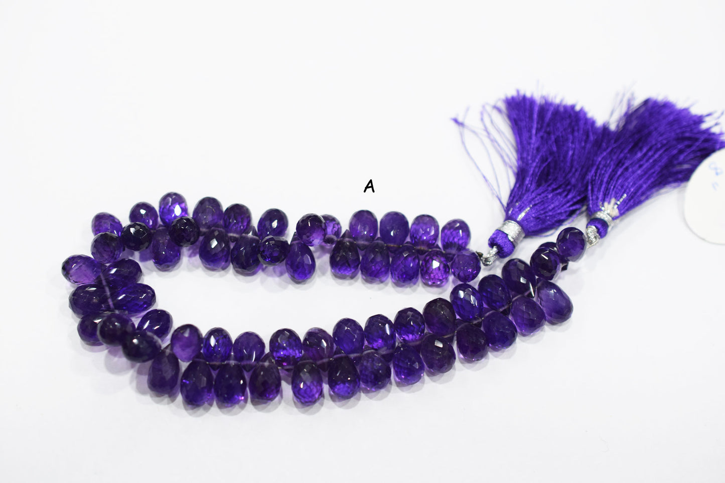 Natural Amethyst Side Drill Tear Drops Shape Beads , Sold By Strand , 5x6.50 - 7x12 mm , 8" , 19857