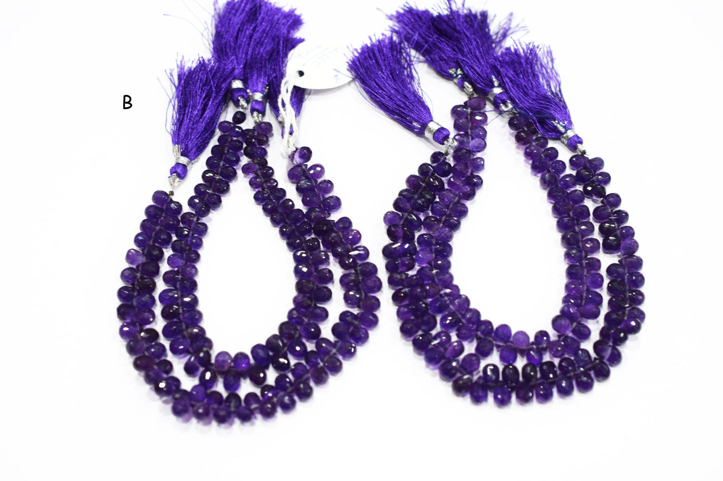 Natural Amethyst Side Drill Tear Drops Shape Beads , Sold By Strand , 4.5x5 - 7x11 mm , 8" , 19858