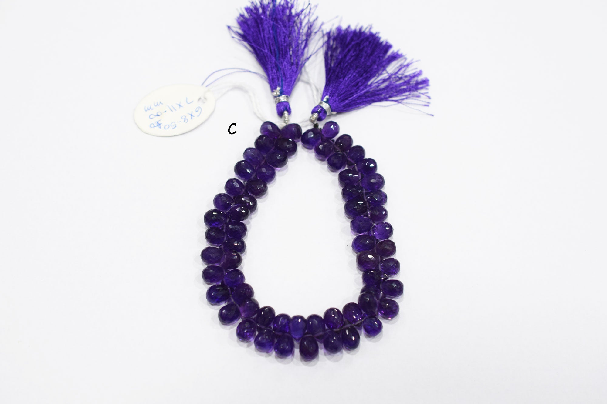 Natural Amethyst Side Drill Tear Drops Shape Beads , Sold By Strand , 4.5x5 - 7x11 mm , 8" , 19858
