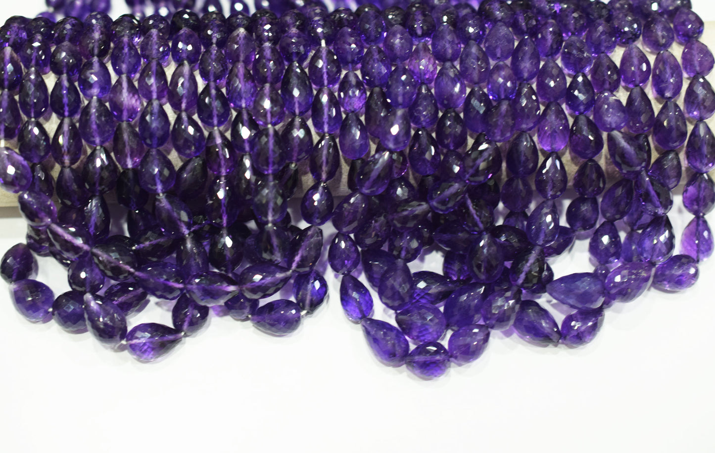 Natural Amethyst Straight Drill Tear Drops Shape Beads , Sold By Strand , 5.50x8 - 9x13 mm ,16" , 19859