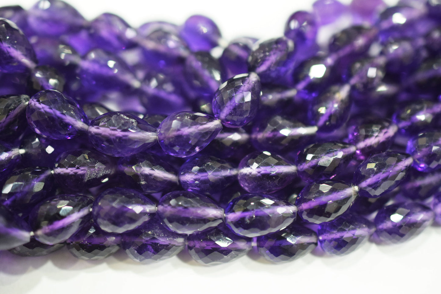 Natural Amethyst Straight Drill Tear Drops Shape Beads , Sold By Strand , 5.50x8 - 9x13 mm ,16" , 19859