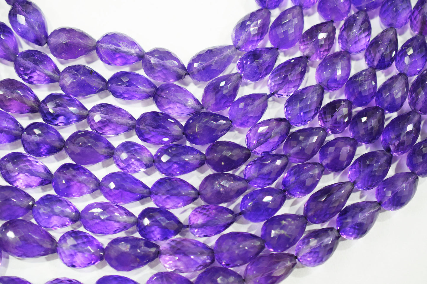 Natural Amethyst Straight Drill Tear Drops Shape Beads , Sold By Strand , 6x9 - 8.50x13 mm , 16" , 19860