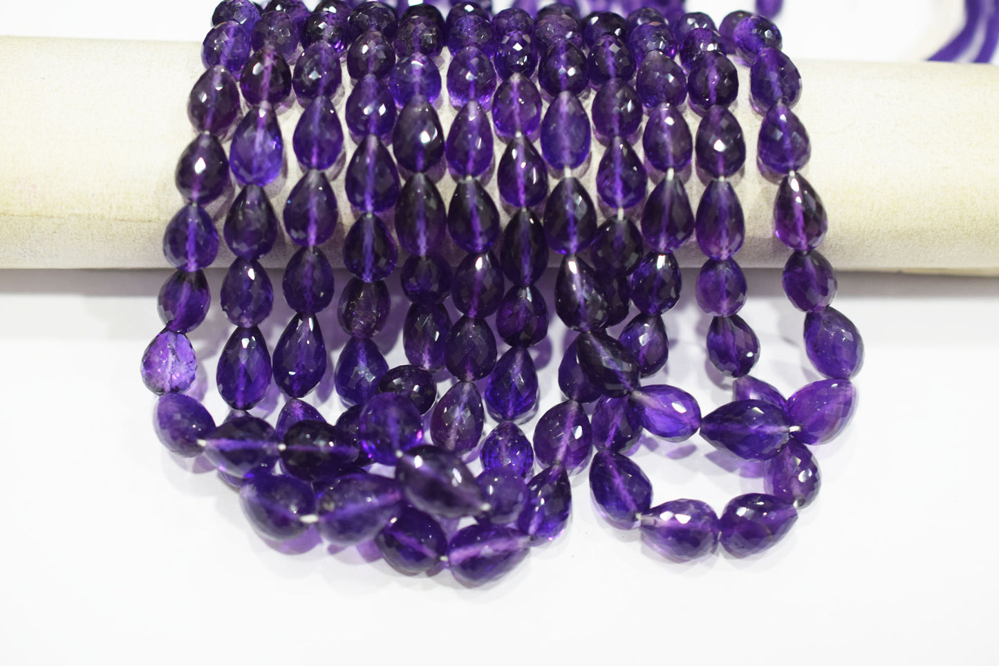 Natural Amethyst Straight Drill Tear Drops Shape Beads , Sold By Strand , 6x8 - 10x14 mm , 16" , 19861