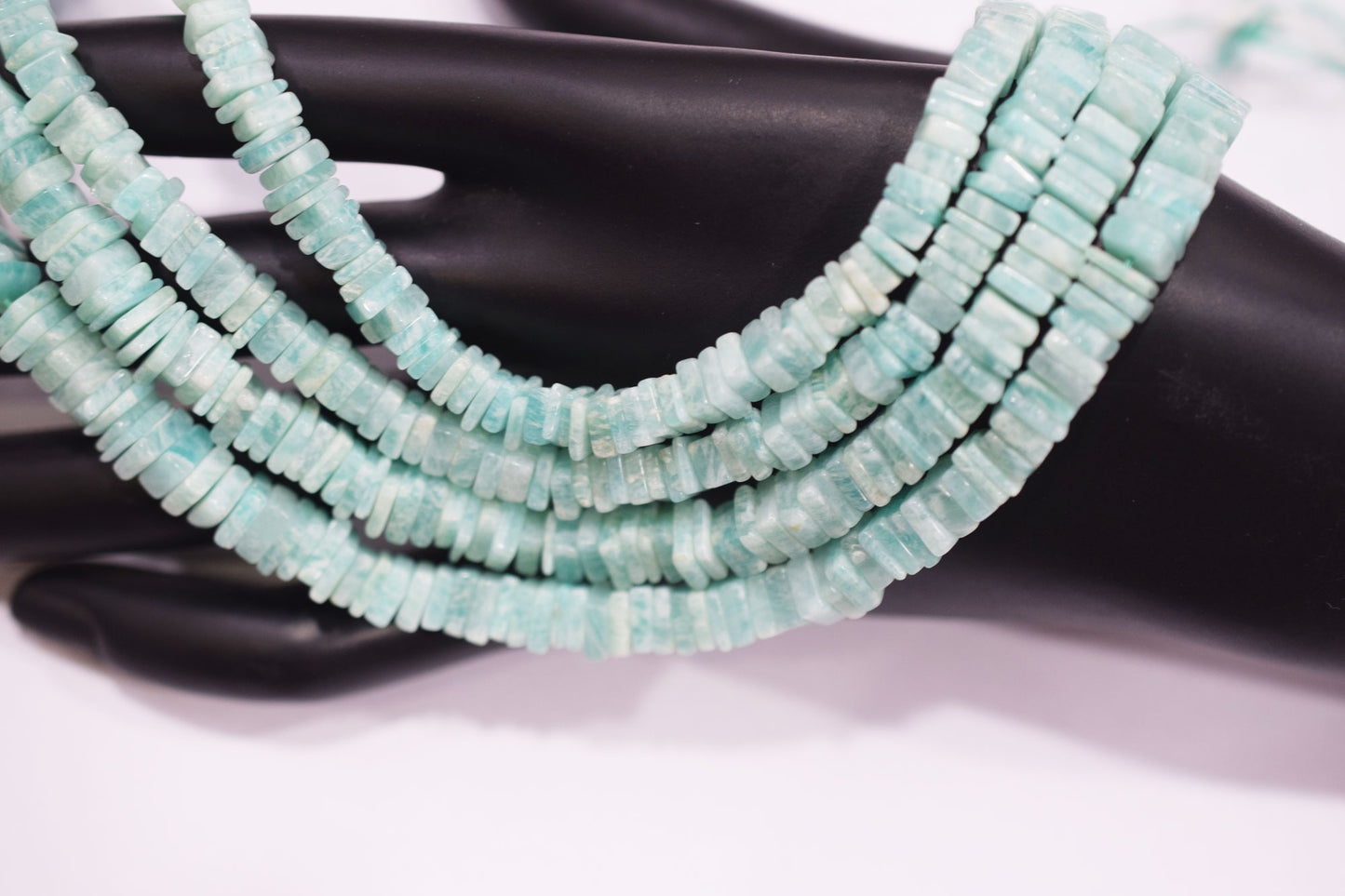 Amazonite Heishi Square Shape Beads , Sold By Strand , 5.50x5.50 - 6.50x6.50 mm, 16", 19907