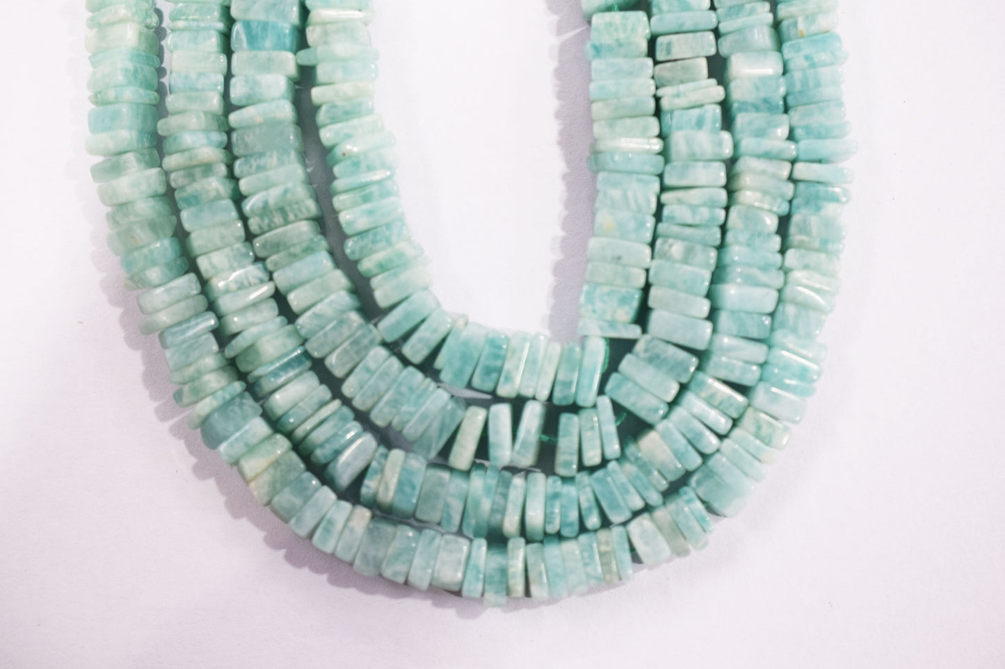 Amazonite Heishi Square Shape Beads , Sold By Strand , 5.50x5.50 - 6.50x6.50 mm, 16", 19907