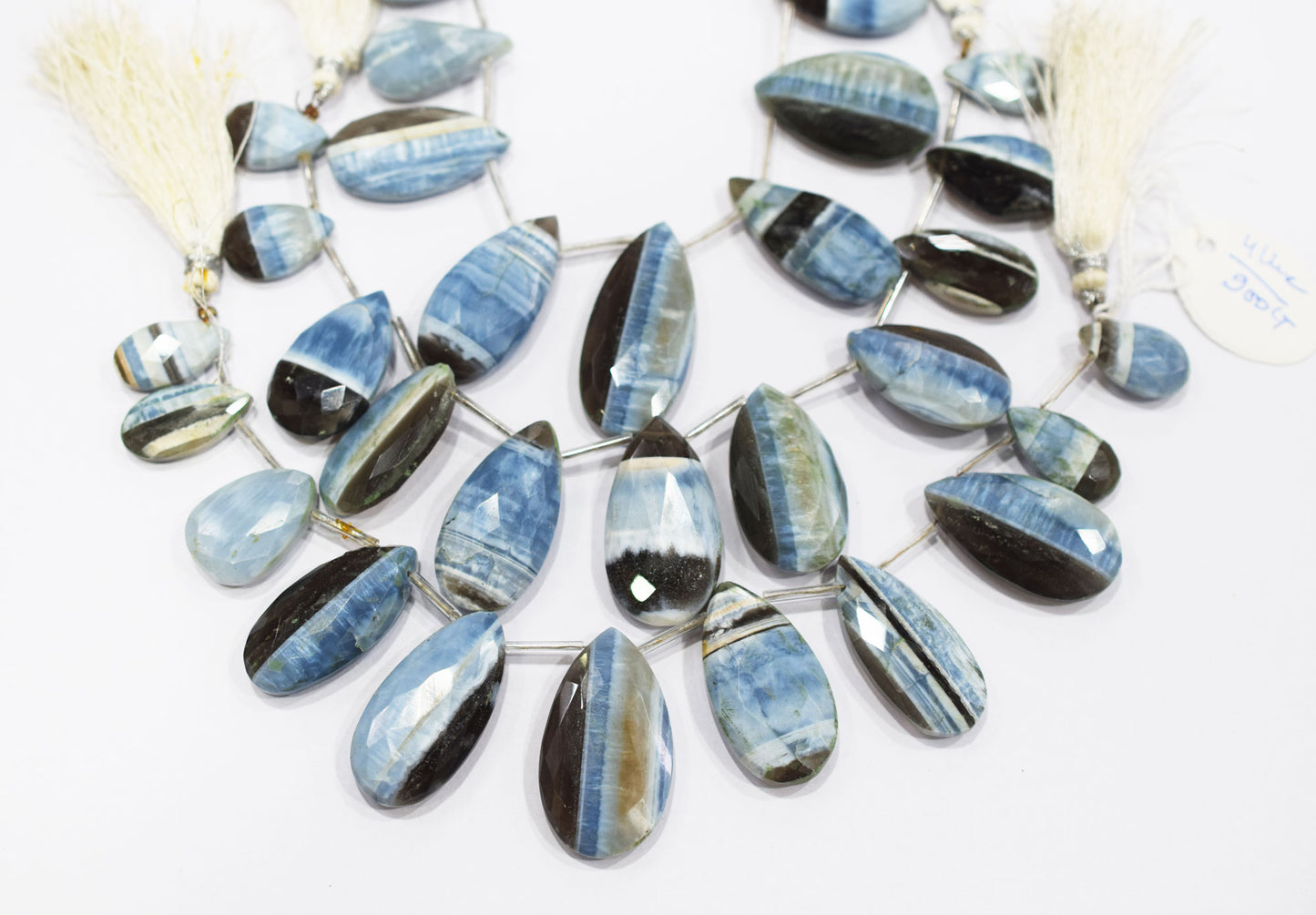 11 Pieces in a Strand Boulder Lace Opal Pear Shape Beads , Sold By Strand , 13x20 - 21x35 mm , 19910