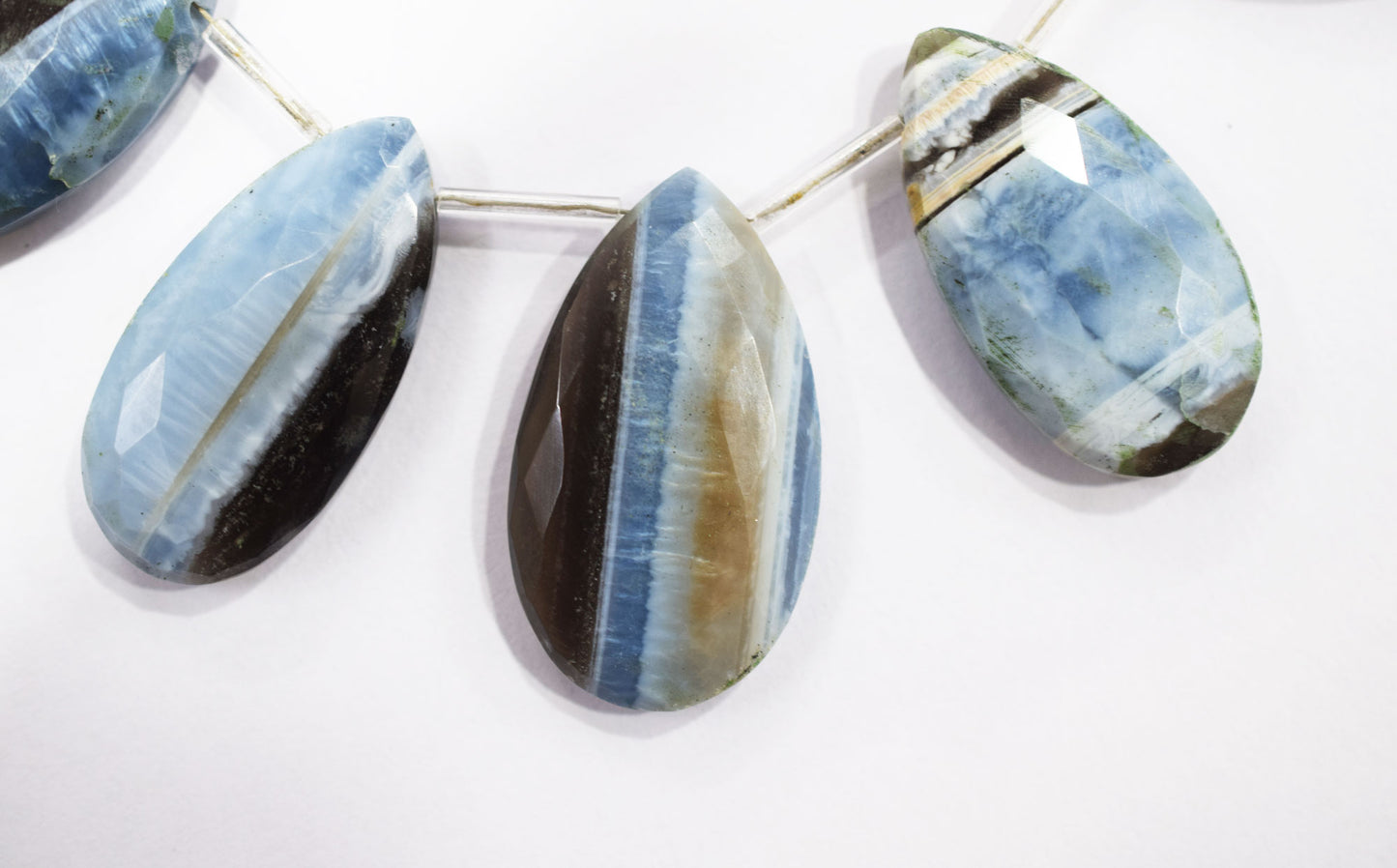 11 Pieces in a Strand Boulder Lace Opal Pear Shape Beads , Sold By Strand , 13x20 - 21x35 mm , 19910