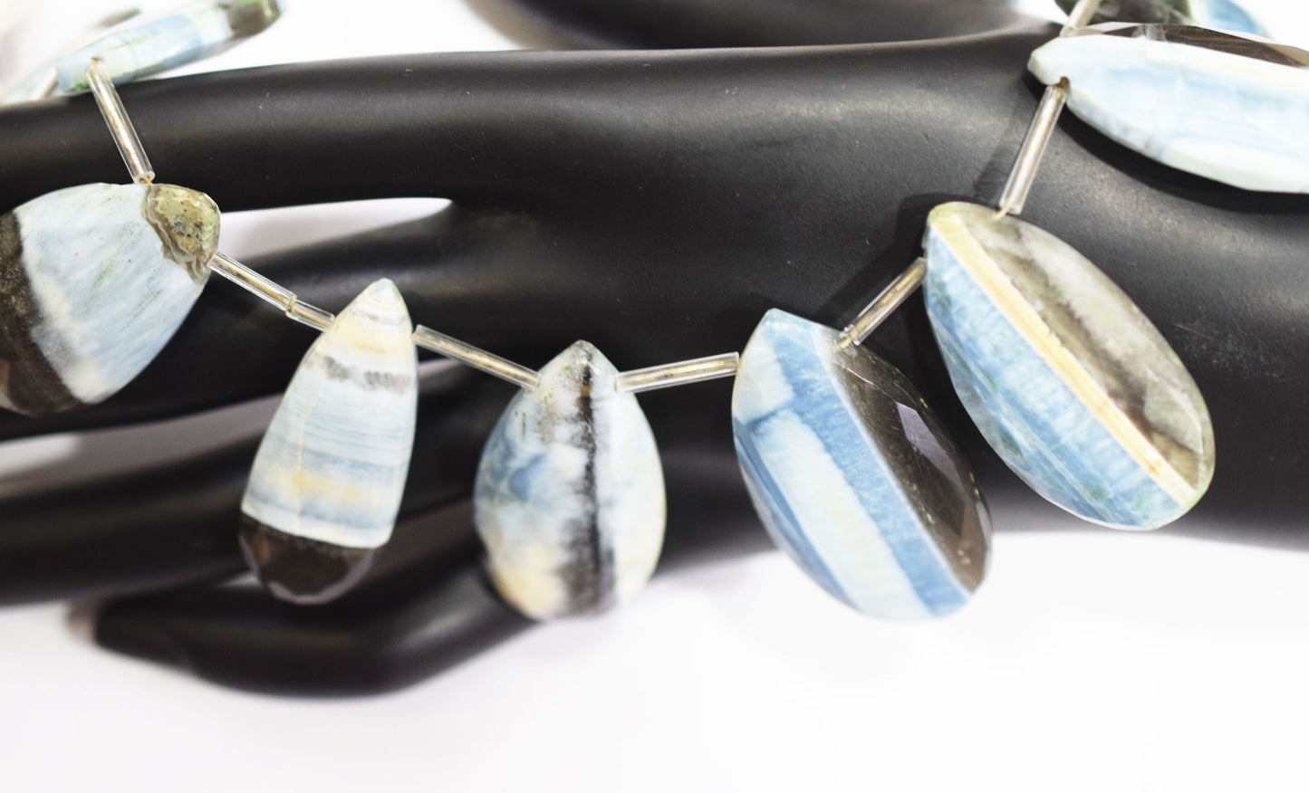 11 Pieces in a Strand Boulder Lace Opal Pear Shape Beads , Sold By Strand , 12x20-21x36 mm , 19911