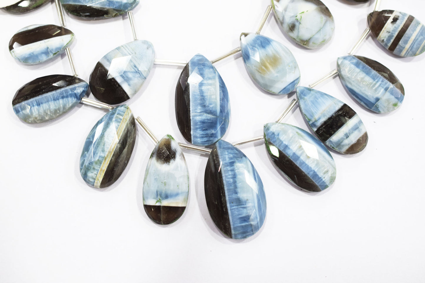 11 Pieces in a Strand Boulder Lace Opal Pear Shape Beads  , Sold By Strand , 14x20-21x37 mm , 19912