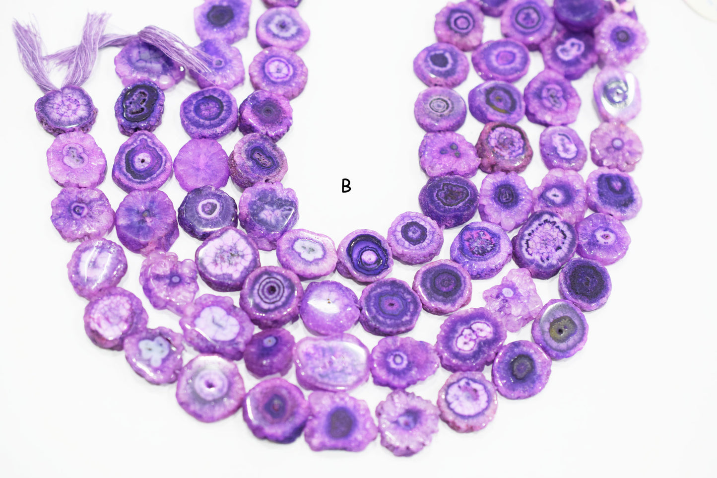 Purple Color Druzy Nuggets Shape Beads , Sold By Strand , 15x17 - 22x27 mm , 14" , 19922
