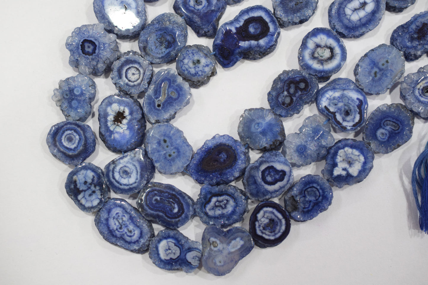 Iolite Color Druzy Nuggets Shape Beads  , Sold By Strand , 14x15 - 18x21 mm , 13" ,  19924