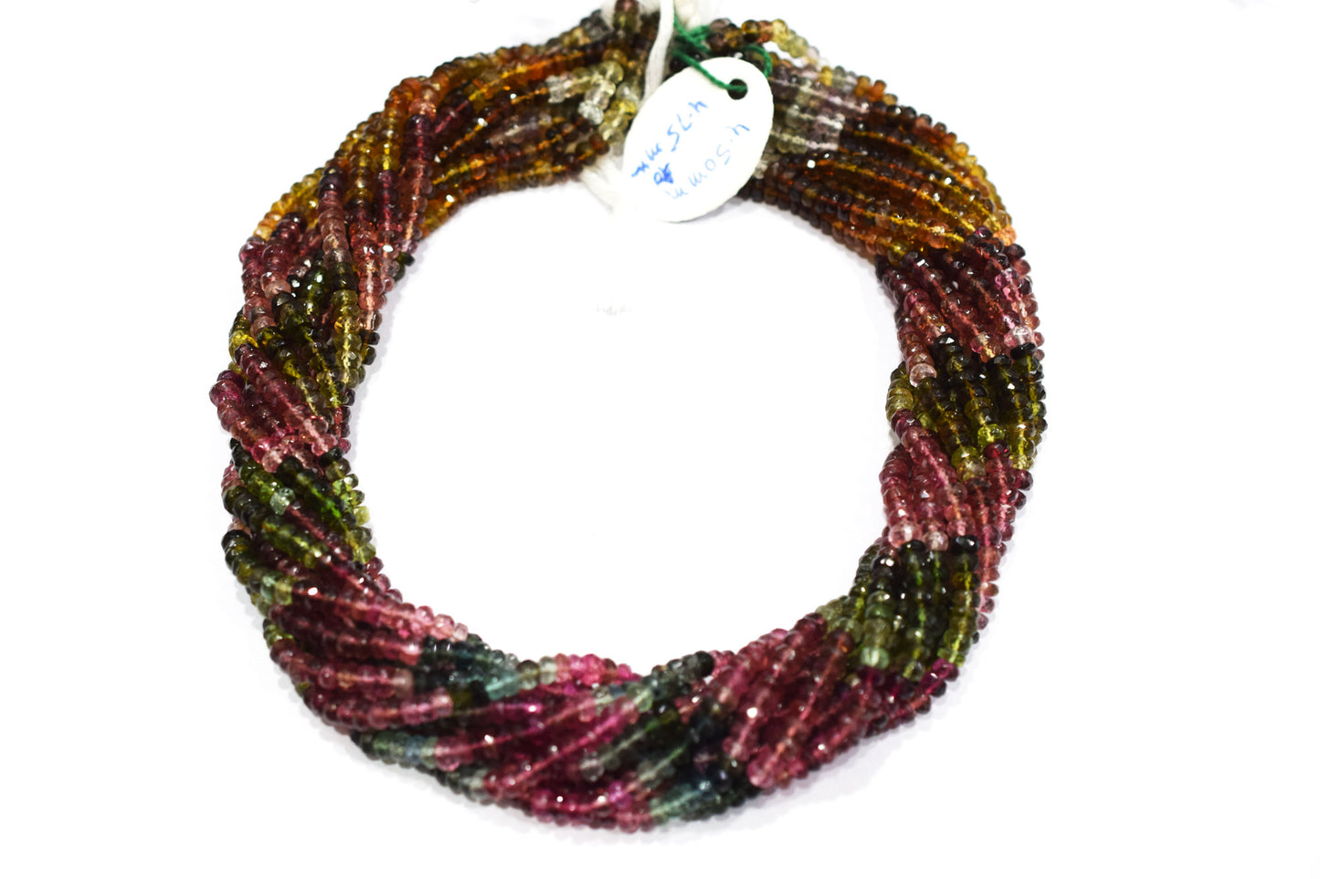 Natural Multi Tourmaline Faceted Beads , Sold By Strand , 4.50 - 4.75 mm , 15.50" , 20363