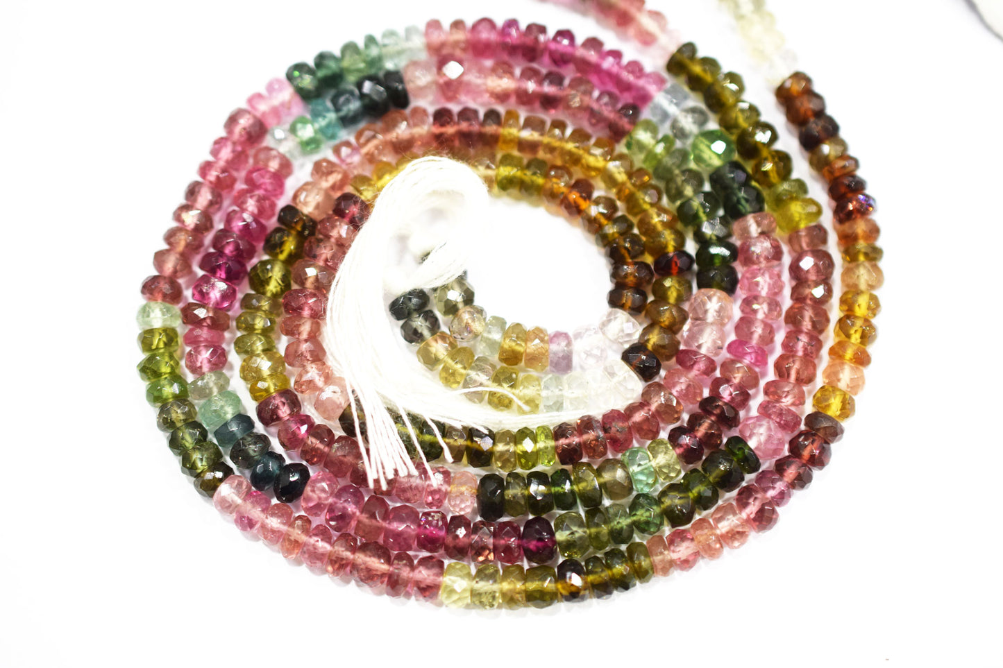 Natural Multi Tourmaline Faceted Beads , Sold By Strand , 4.50 - 4.75 mm , 15.50" , 20363