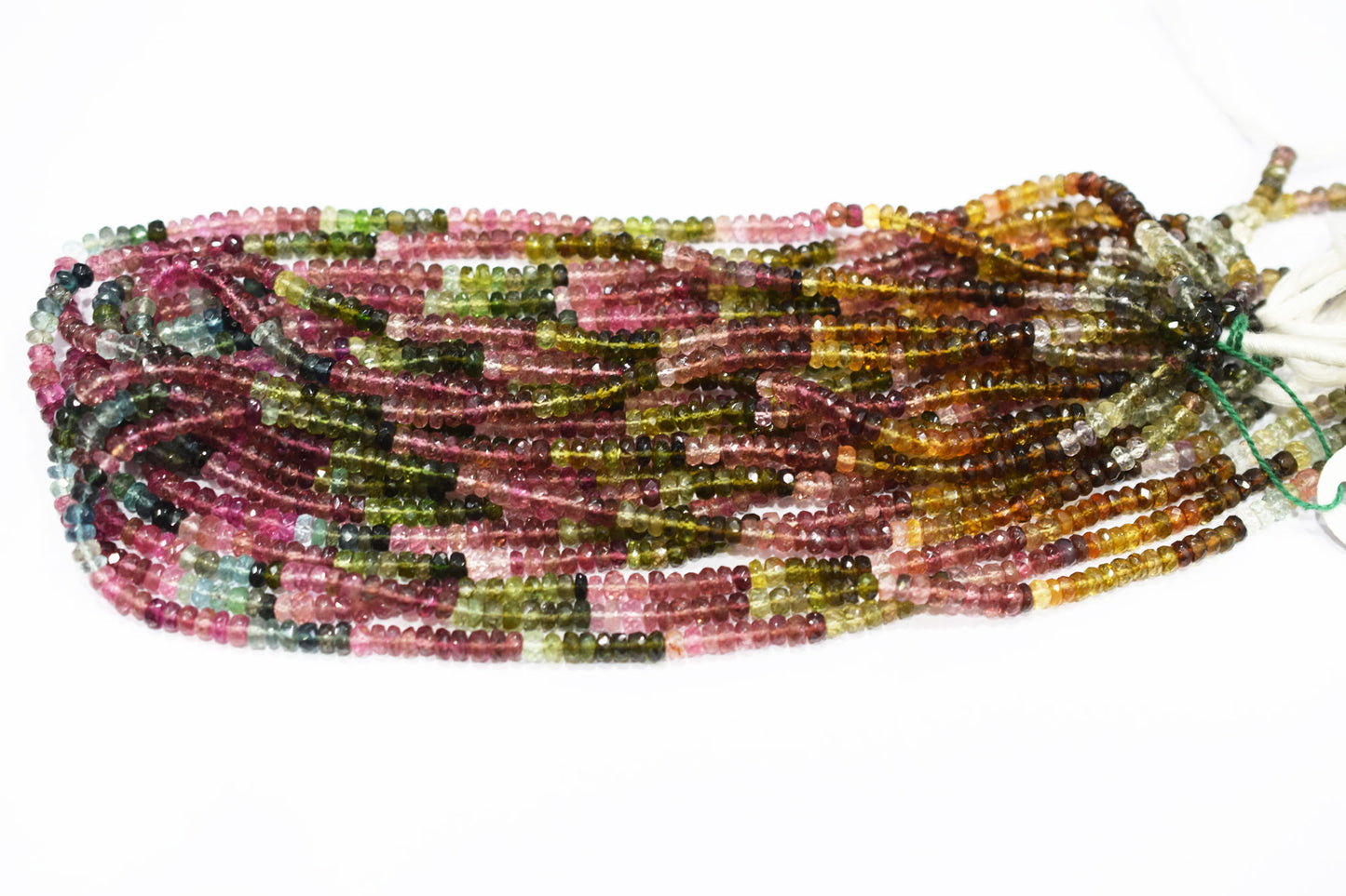 Natural Multi Tourmaline Faceted Beads , Sold By Strand , 4.50 - 4.75 mm , 15.50" , 20363