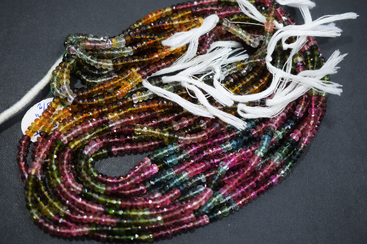 Natural Multi Tourmaline Faceted Beads , Sold By Strand , 4.50 - 4.75 mm , 15.50" , 20363