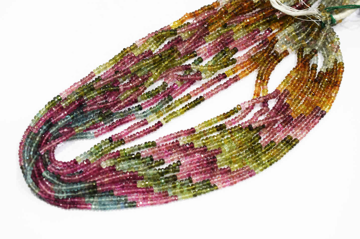 Natural Multi Tourmaline Faceted Beads , Sold By Strand , 4 mm , 15.50" , 20364