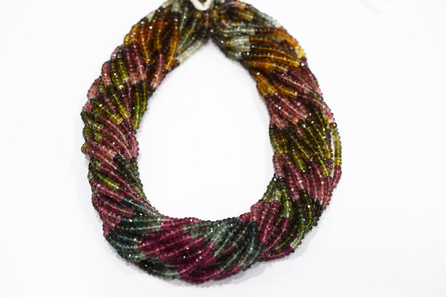 Natural Multi Tourmaline Faceted Beads , Sold By Strand , 4 mm , 15.50" , 20364
