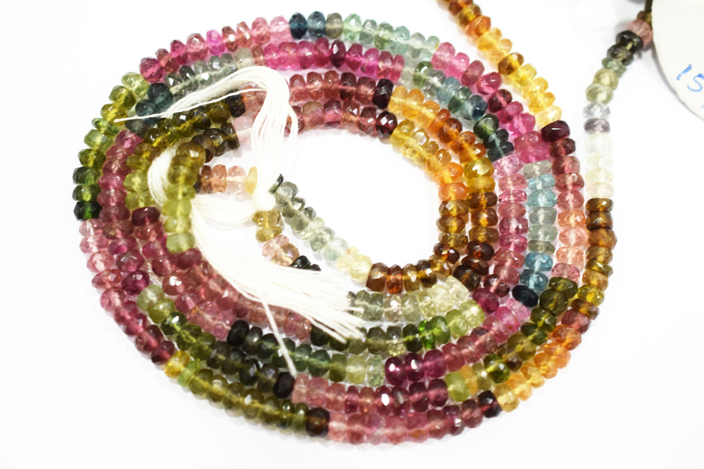 Natural Multi Tourmaline Faceted Beads , Sold By Strand , 4 mm , 15.50" , 20364