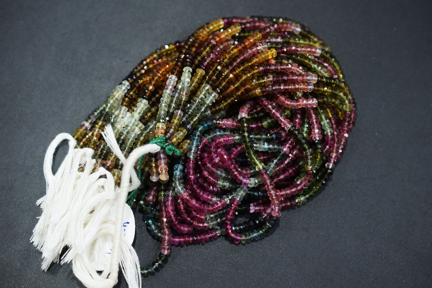Natural Multi Tourmaline Faceted Beads , Sold By Strand , 4 mm , 15.50" , 20364