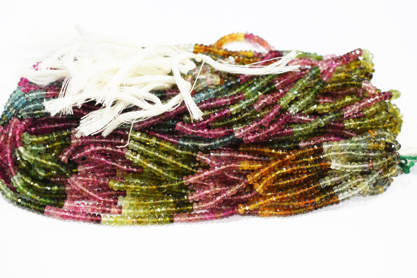 Natural Multi Tourmaline Faceted Beads , Sold By Strand , 3.25 - 3.50 mm , 15.50" , 20365