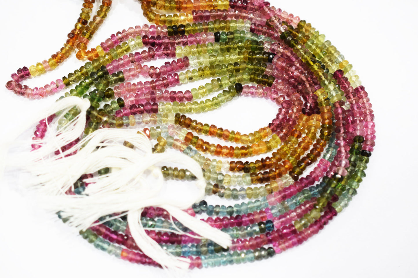 Natural Multi Tourmaline Faceted Beads , Sold By Strand , 3.25 - 3.50 mm , 15.50" , 20365